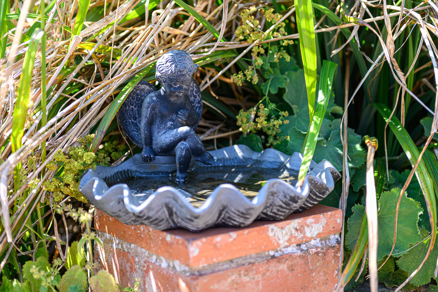 Water fairy ornament in the formal gardens