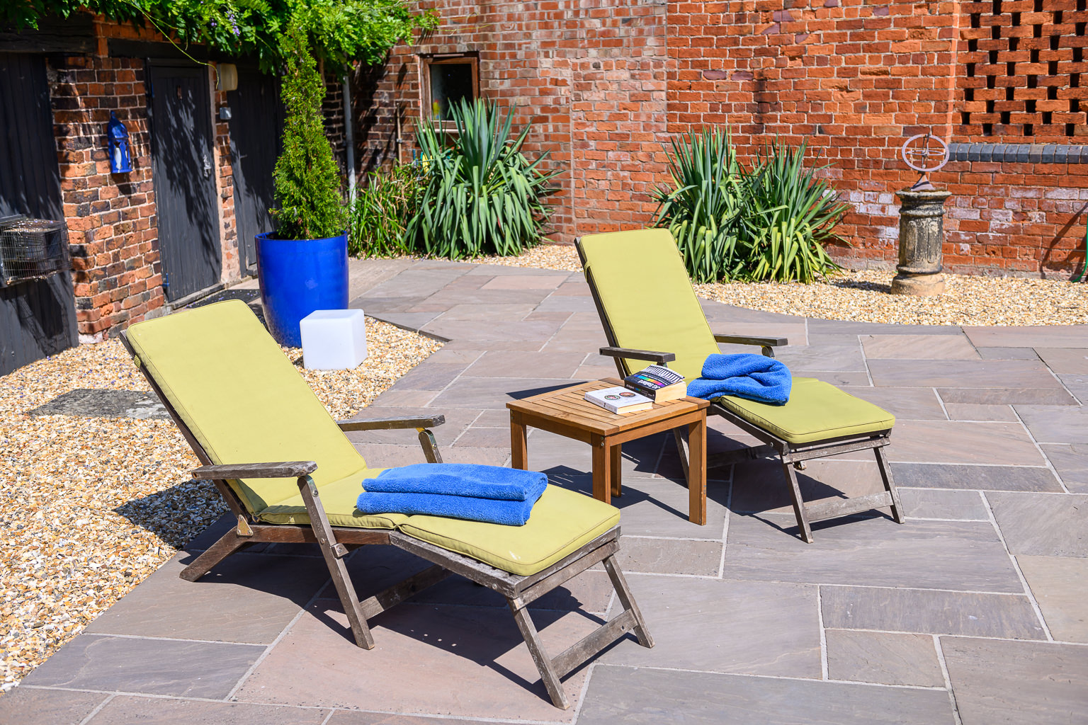 Sun loungers by the pool