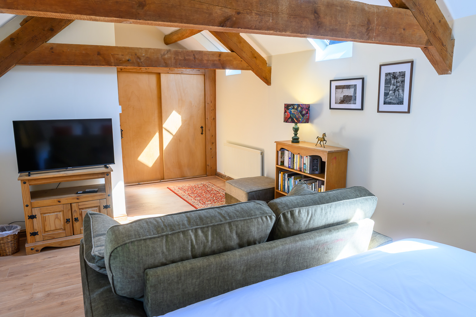 The Hayloft bedroom and sitting area