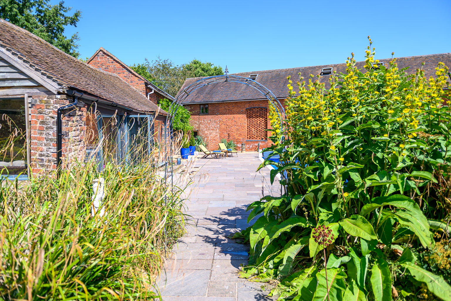 Formal gardens at Reaside Farm